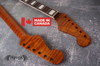 S type Flame Maple Gloss Binding Carbon Fiber Rods Neck Stainless Steel Jescar Frets