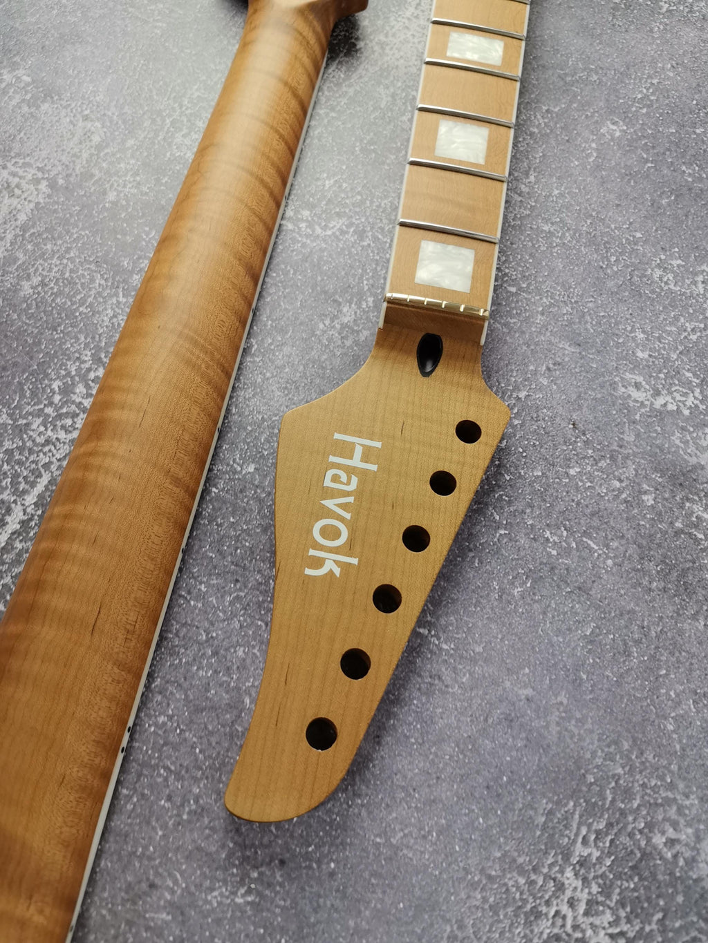 Quarter Sawn Roasted Flame Maple Satin Binding  Neck Stainless Steel Jescar Frets Guitar Neck