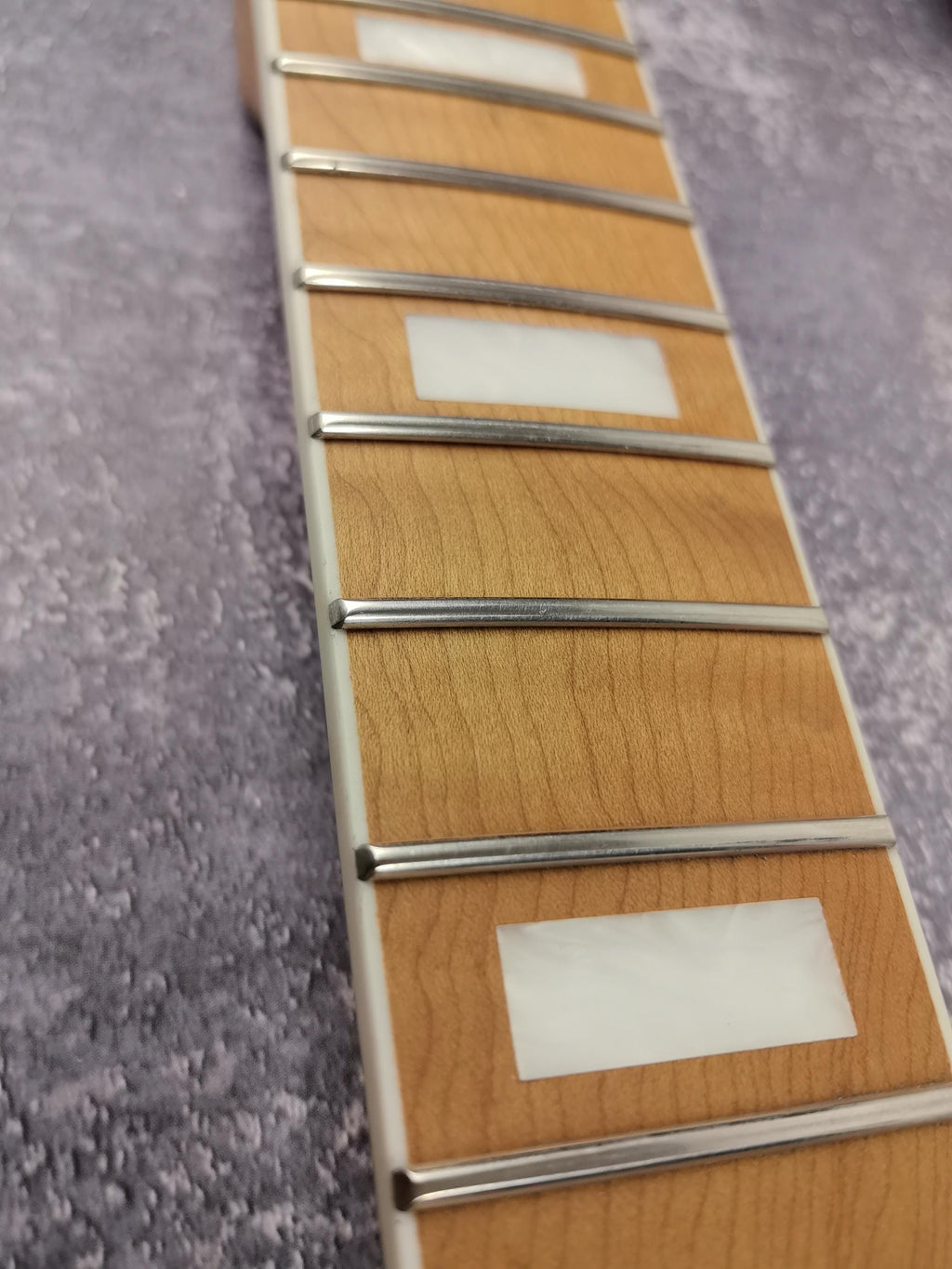 Quarter Sawn Roasted Flame Maple Satin Binding  Neck Stainless Steel Jescar Frets Guitar Neck
