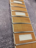 Quarter Sawn Roasted Flame Maple Satin Binding  Neck Stainless Steel Jescar Frets Guitar Neck