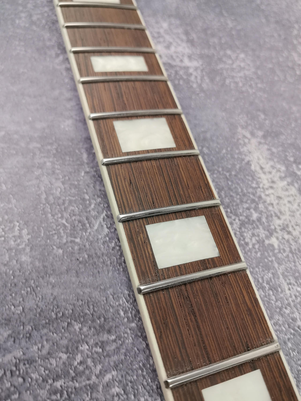Havok Guitar Neck Wenge, Stainless Steel Frets White Binding Brass Nut, 22 Medium Jumbo Jescar Frets, Customized High End Guitar Part.