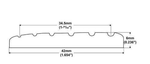 1 Piece Solid Bone Electric Guitar Nut 42 mm For Electric Guitar Tl or St type