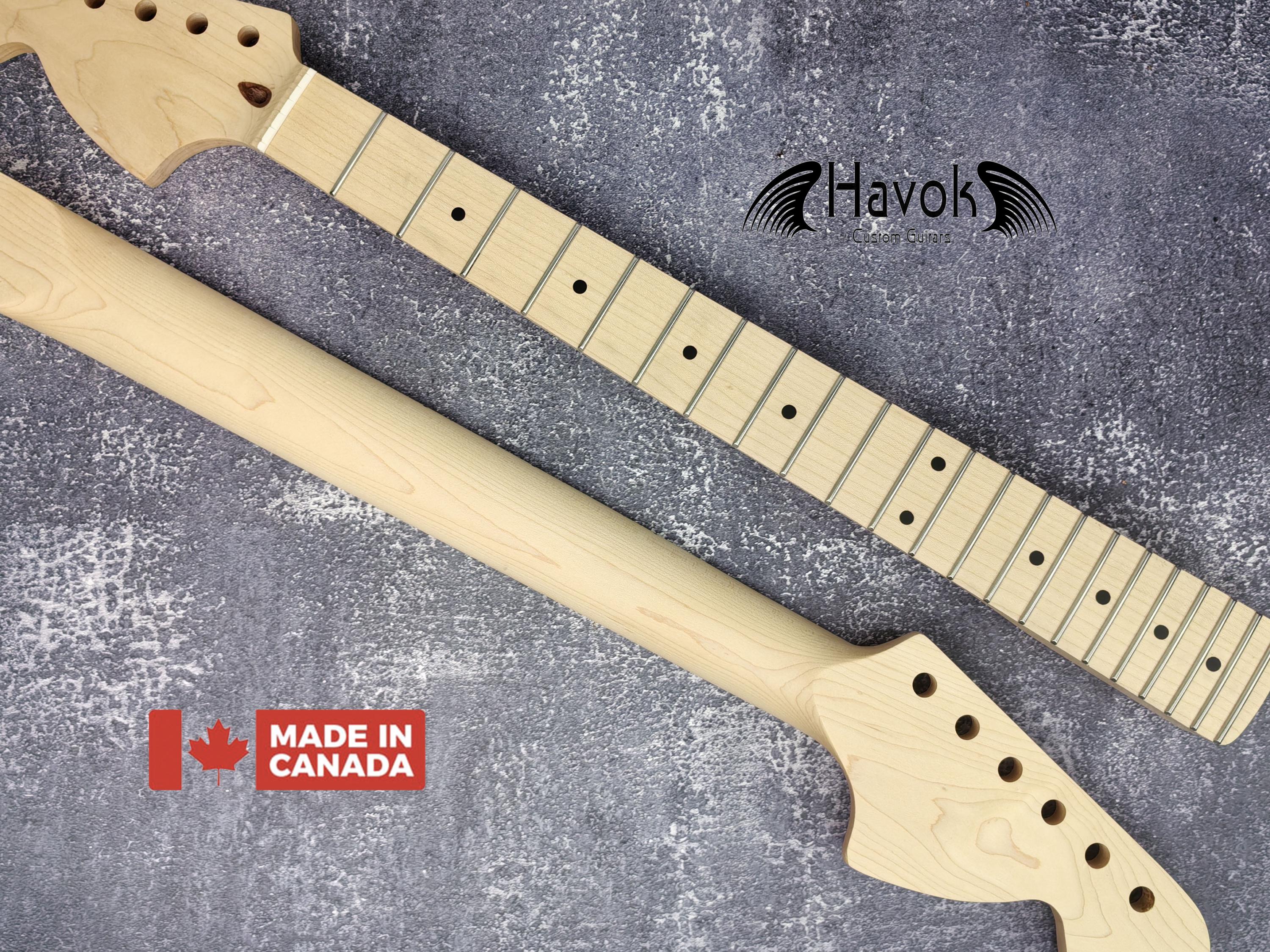 S Type Reverse Big Headstock Satin Neck, 22 Stainless Steel Jescar Frets, S Style ST Neck, Vintage Guitar Part Neck Replacement Part Gadget