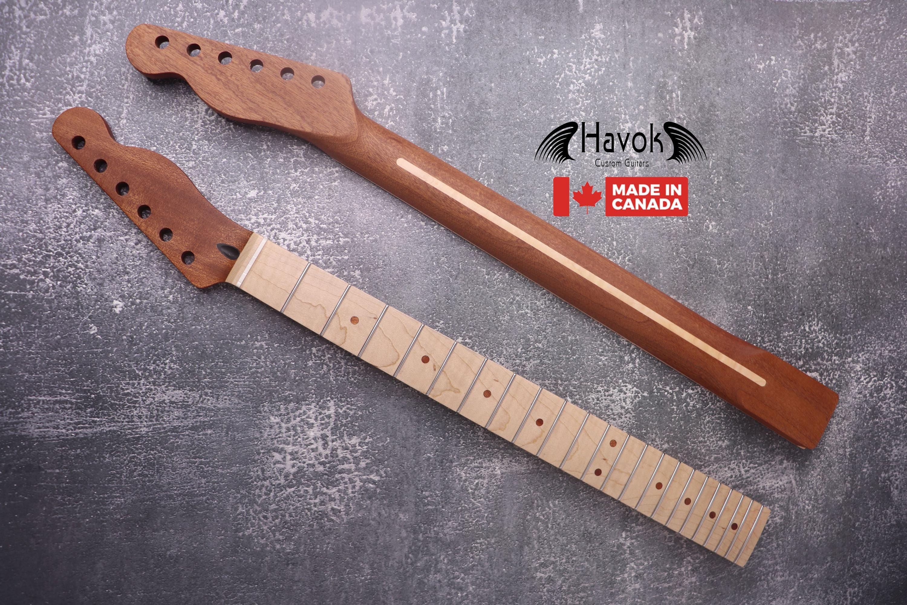 Mahogany Guitar Neck: Flame Maple Fretboard, Stainless Steel Frets