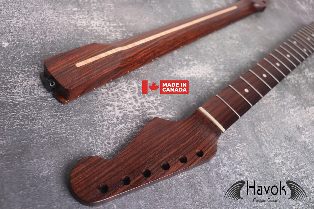 Handmade Rosewood Spoke Wheel Guitar Neck, Stainless Steel Frets