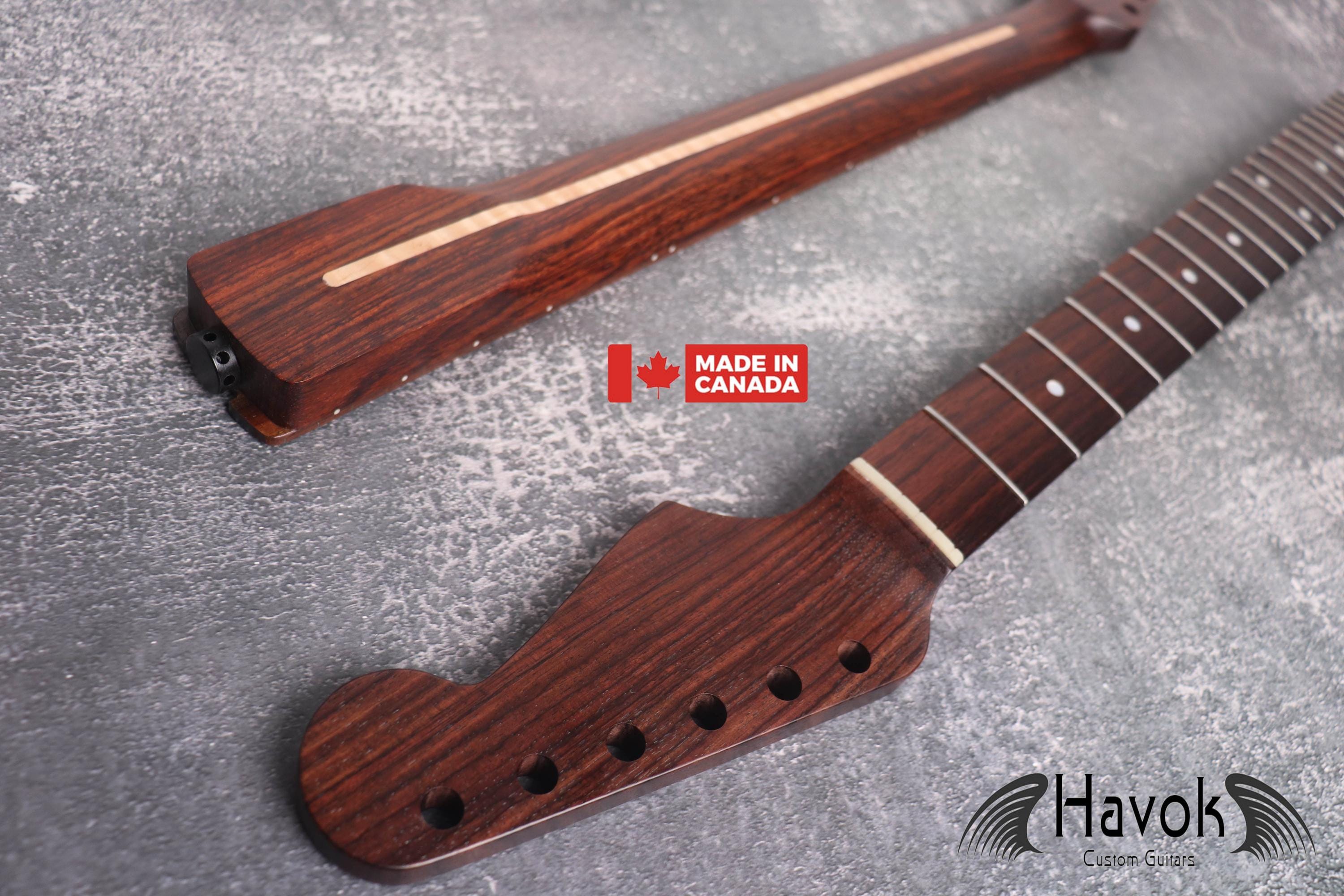 Handmade Rosewood Spoke Wheel Guitar Neck, Stainless Steel Frets