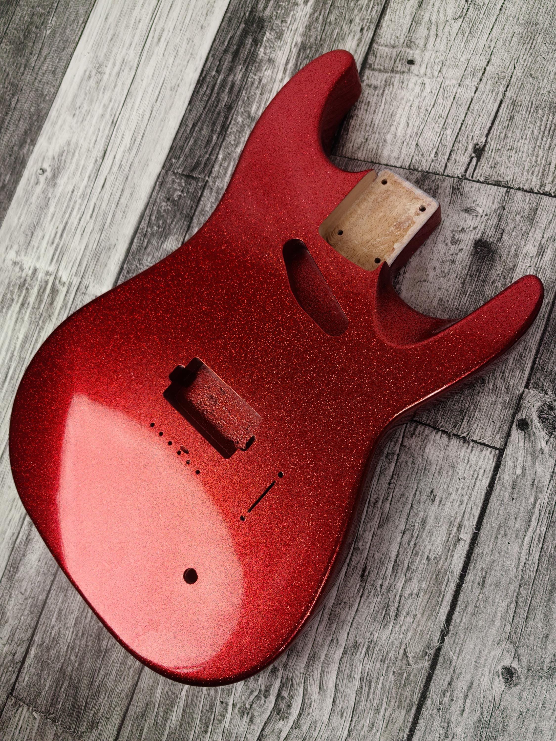 Havok Hard Tail Ruby Red Metallic 2pc Mahogany Guitar S type, HS config Custom Guitar Body. 80' style