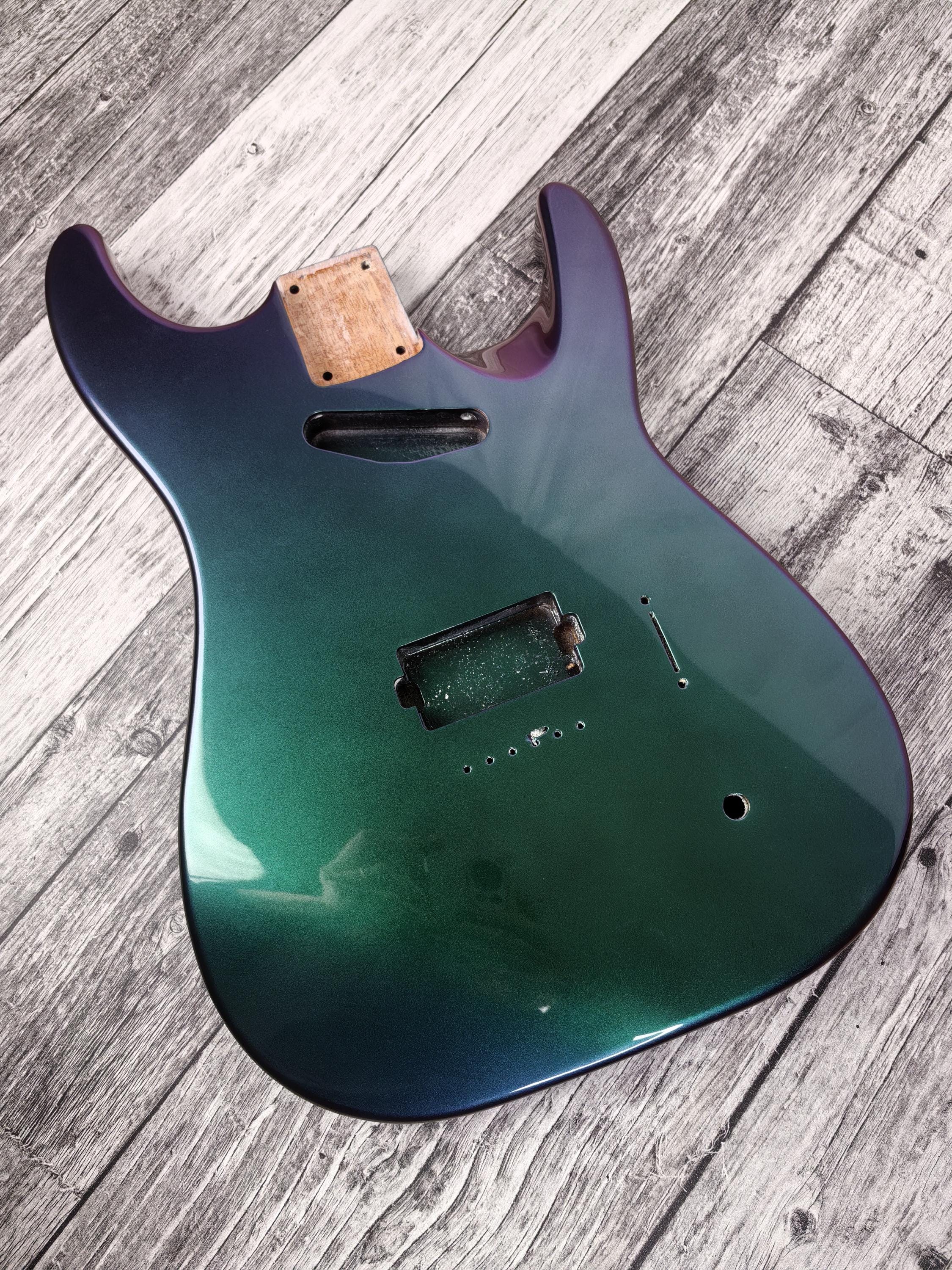 Havok Hard Tail Chameleon 2pc Mahogany Guitar S type, HS config Custom Guitar Body. 80' style