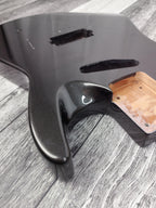 Havok Hard Tail Metallic Black 2pc Mahogany Guitar S type, HS config Custom Guitar Body. 80' style