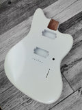 Havok Hard Tail Jazzmaster Metallic White 2pc Mahogany Guitar S type, HS config Custom Guitar Body. 80' style