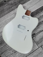 Havok Hard Tail Jazzmaster Metallic White 2pc Mahogany Guitar S type, HS config Custom Guitar Body. 80' style