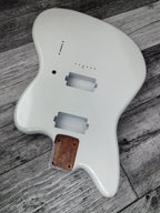 Havok Hard Tail Jazzmaster Metallic White 2pc Mahogany Guitar S type, HS config Custom Guitar Body. 80' style