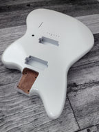 Havok Hard Tail Jazzmaster Metallic White 2pc Mahogany Guitar S type, HS config Custom Guitar Body. 80' style