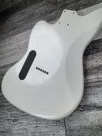 Havok Hard Tail Jazzmaster Metallic White 2pc Mahogany Guitar S type, HS config Custom Guitar Body. 80' style