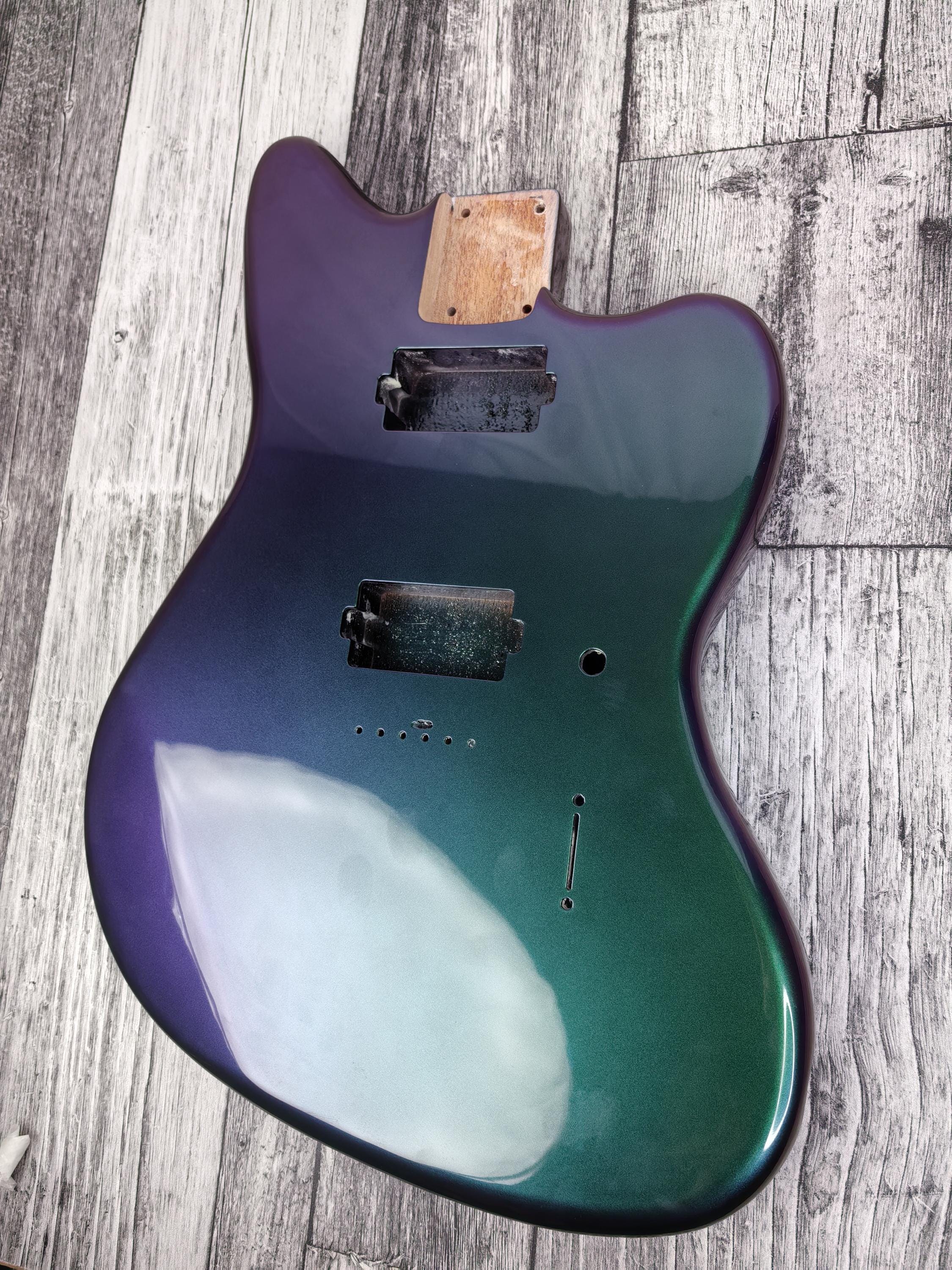 Havok Hard Tail Chameleon 2pc  Jazzmaster Mahogany Guitar S type, HS config Custom Guitar Body. 80' style