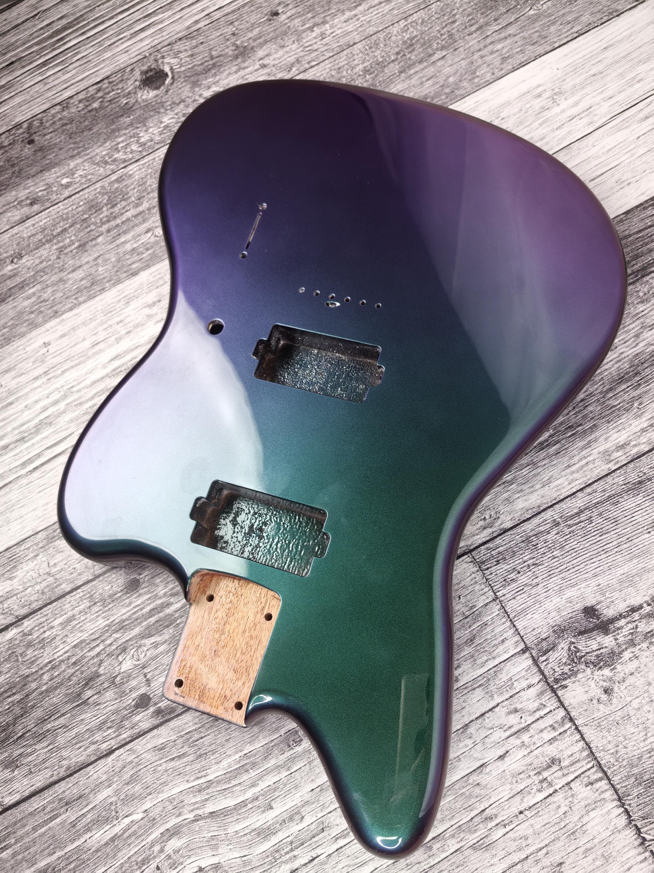 Havok Hard Tail Chameleon 2pc  Jazzmaster Mahogany Guitar S type, HS config Custom Guitar Body. 80' style