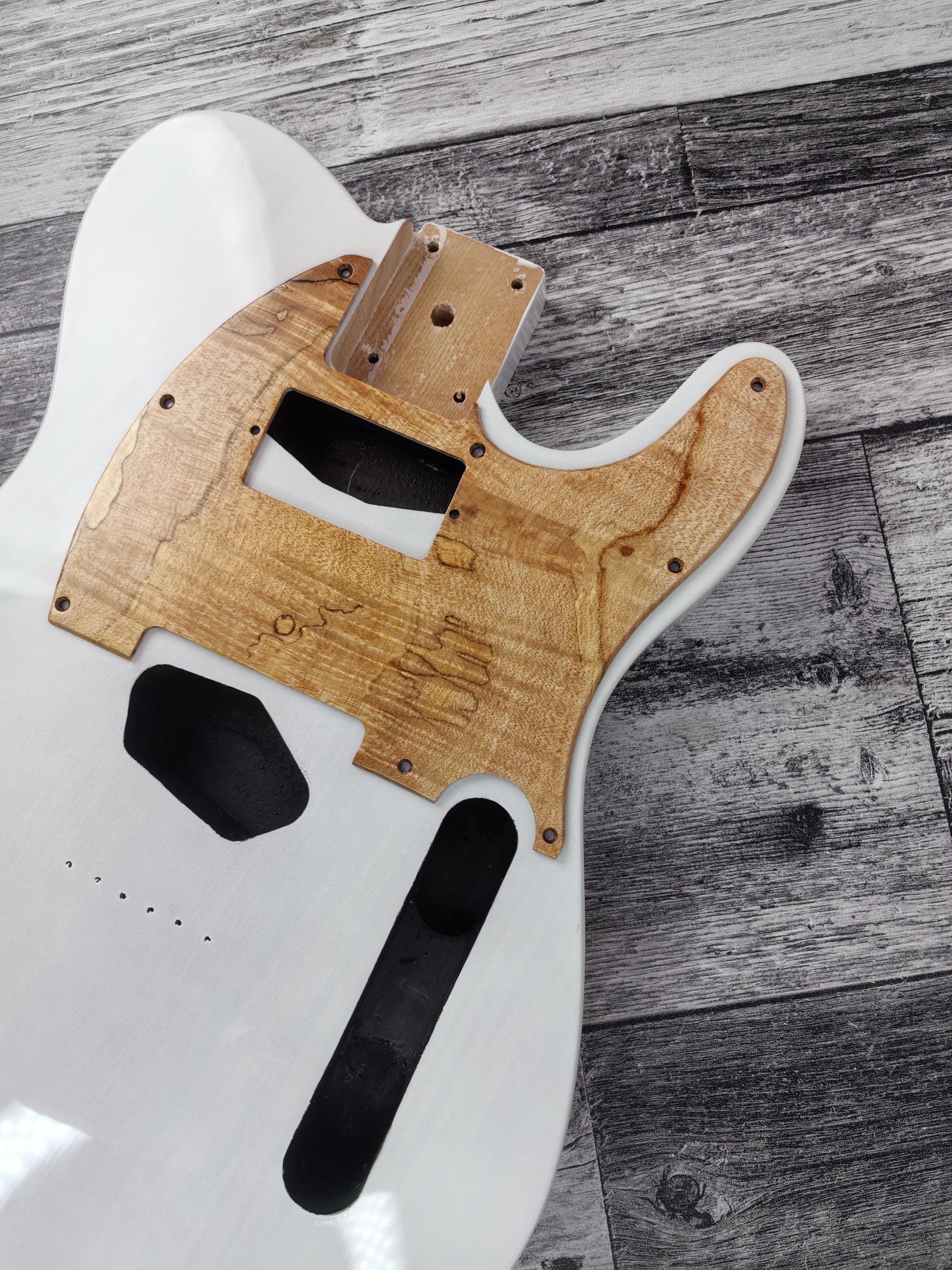 Wooden Guitar guard Spalted Flame Maple wood T Style  Guitar Pickguard Scratch Plate Fits for T type guitar