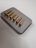 Set 6pcs Brass Red Diamond Bridge Pins with Shell Dots  Acoustic Guitar Bridge Pins Accesories