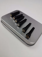 Ebony Acoustic Guitar Bridge Pins with Shell Dots - Set of 6