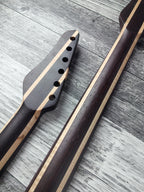 Guitar Neck Havok Wenge Flame Maple Ebony Board, Stainless Steel Frets , 22 Medium Jumbo Jescar Frets,