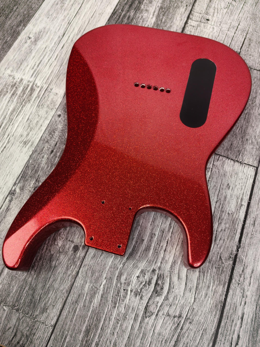 Havok Hard Tail Ruby Red Metallic 2pc Mahogany Guitar S type, HS config Custom Guitar Body. 80' style