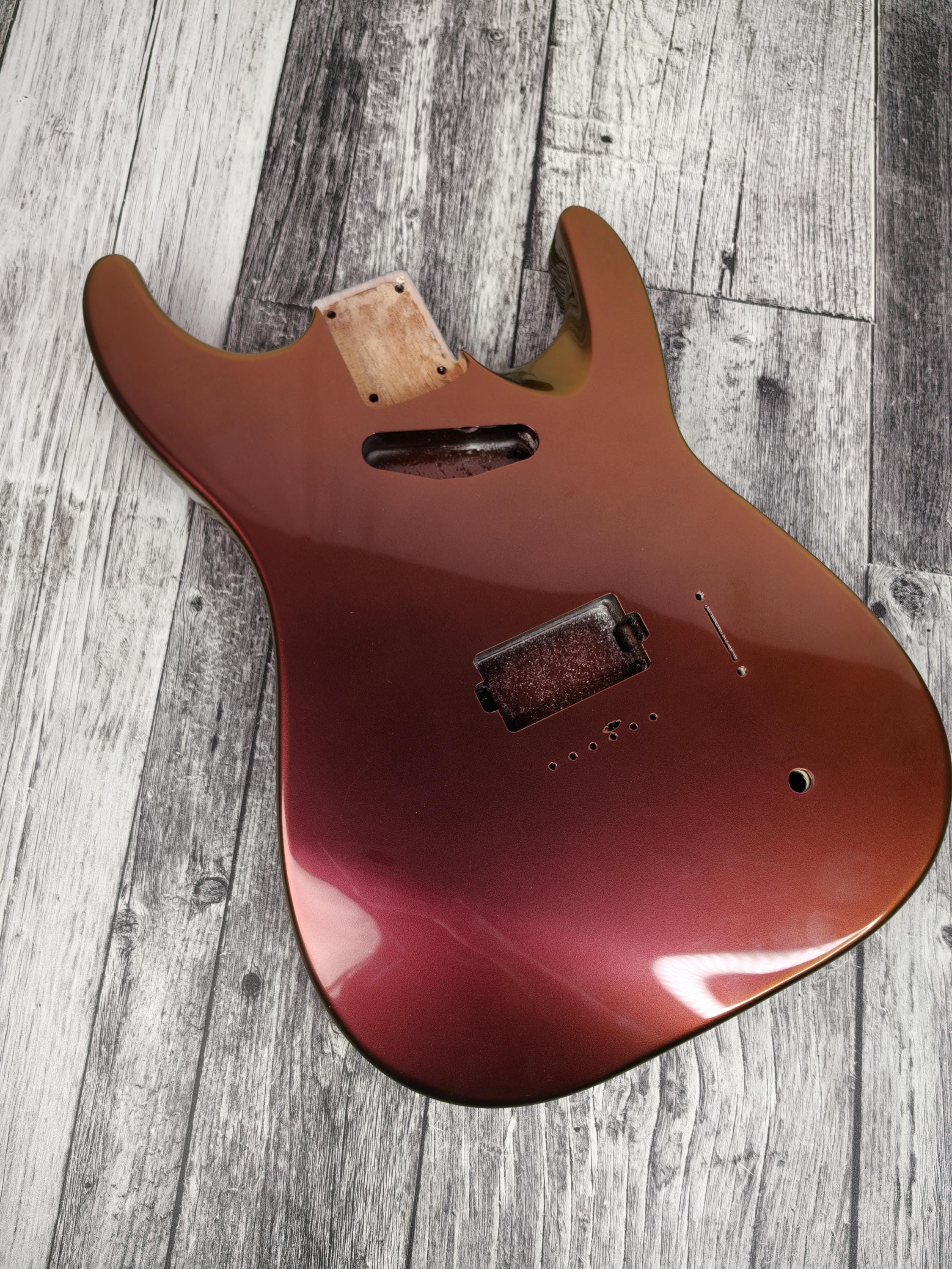 Havok Hard Tail Chameleon Nebula  2pc Mahogany Guitar S type, HS config Custom Guitar Body. 80' style