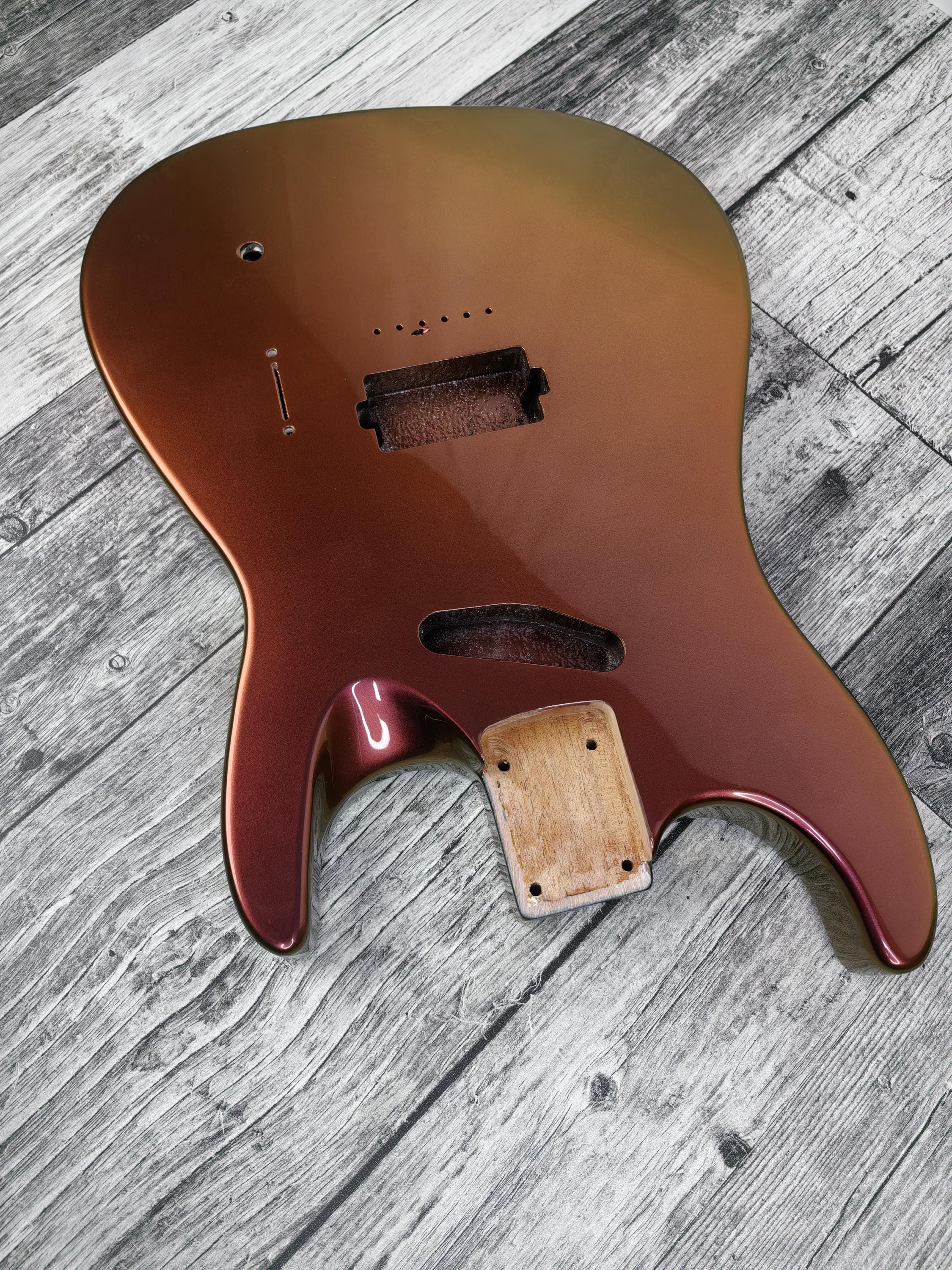 Havok Hard Tail Chameleon Nebula  2pc Mahogany Guitar S type, HS config Custom Guitar Body. 80' style