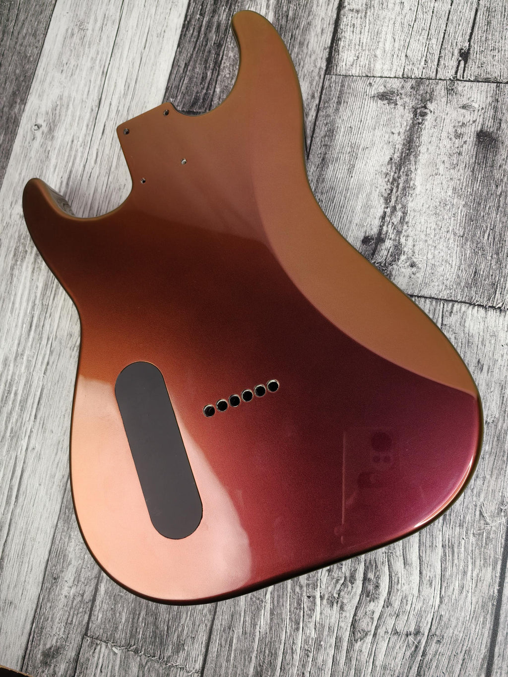 Havok Hard Tail Chameleon Nebula  2pc Mahogany Guitar S type, HS config Custom Guitar Body. 80' style