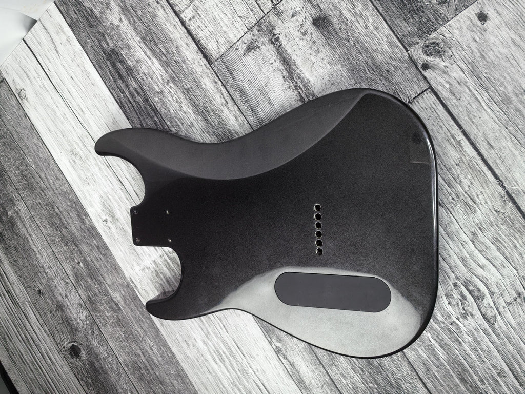 Havok Hard Tail Metallic Black 2pc Mahogany Guitar S type, HS config Custom Guitar Body. 80' style