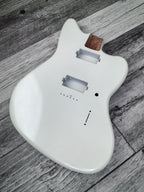 Havok Hard Tail Jazzmaster Metallic White 2pc Mahogany Guitar S type, HS config Custom Guitar Body. 80' style