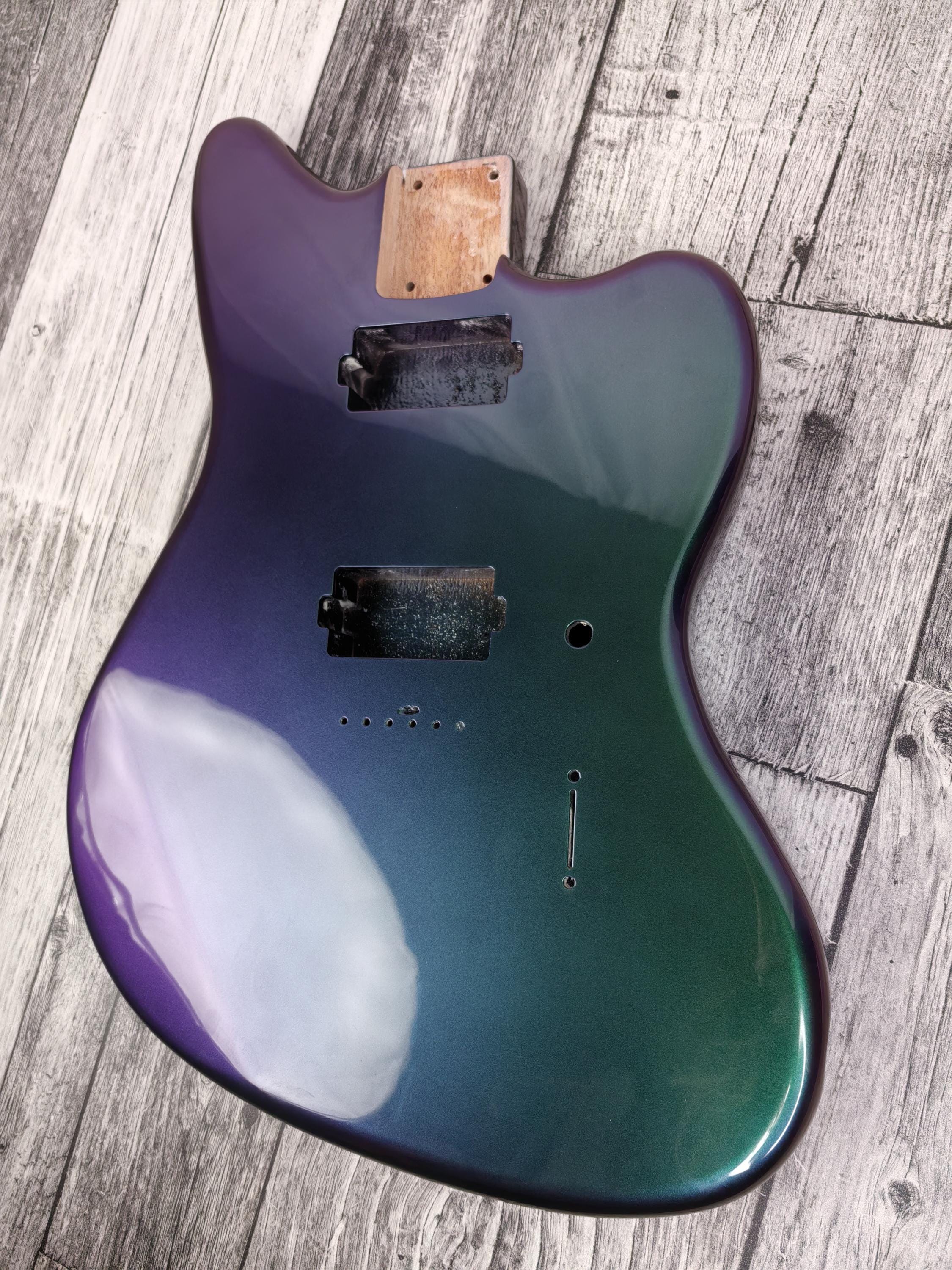 Havok Hard Tail Chameleon 2pc  Jazzmaster Mahogany Guitar S type, HS config Custom Guitar Body. 80' style
