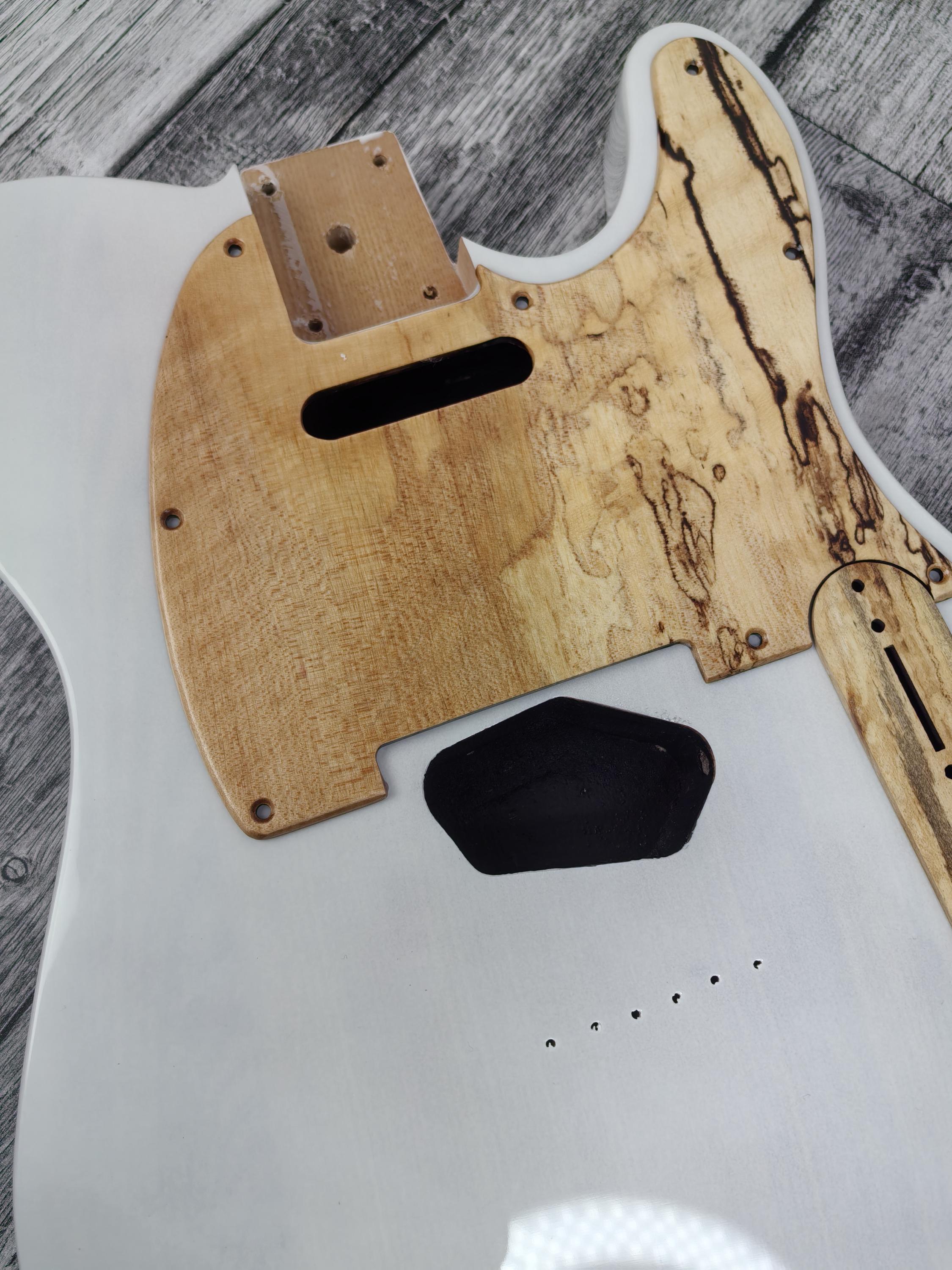 Wooden Guitar guard Spalted  Maple wood T Style  Guitar Pickguard Scratch Plate Fits for T type guitar