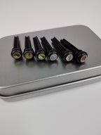 Ebony Acoustic Guitar Bridge Pins with Shell Dots - Set of 6