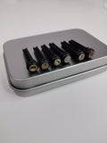 Ebony Acoustic Guitar Bridge Pins with Shell Dots - Set of 6