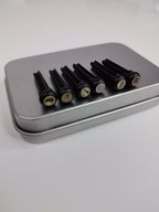 Ebony Acoustic Guitar Bridge Pins with Shell Dots - Set of 6