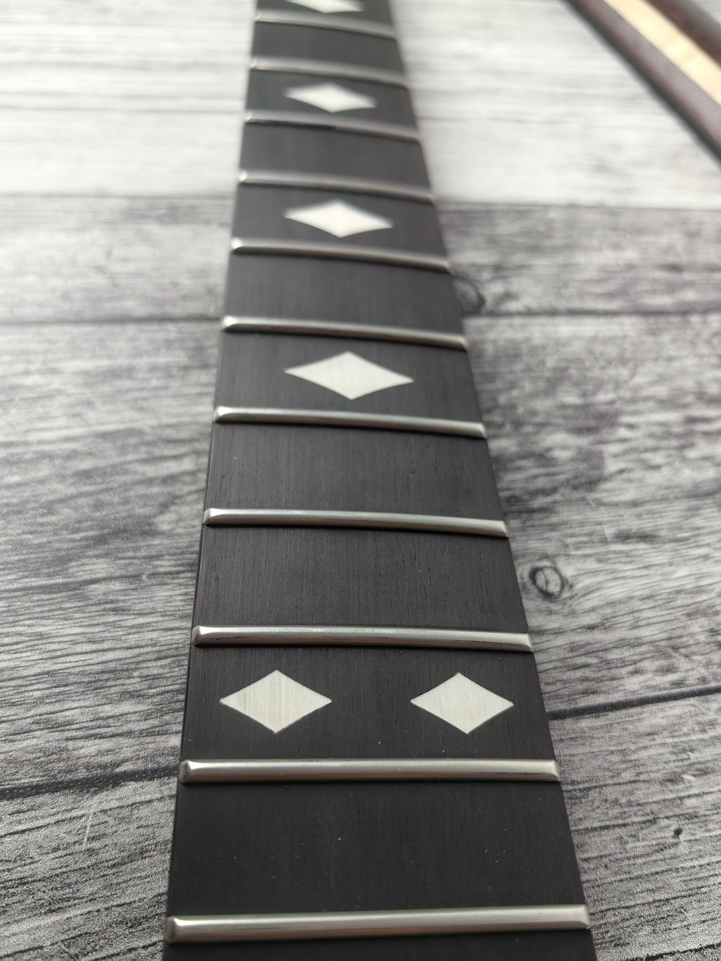 Guitar Neck Havok Wenge Flame Maple Ebony Board, Stainless Steel Frets , 22 Medium Jumbo Jescar Frets,