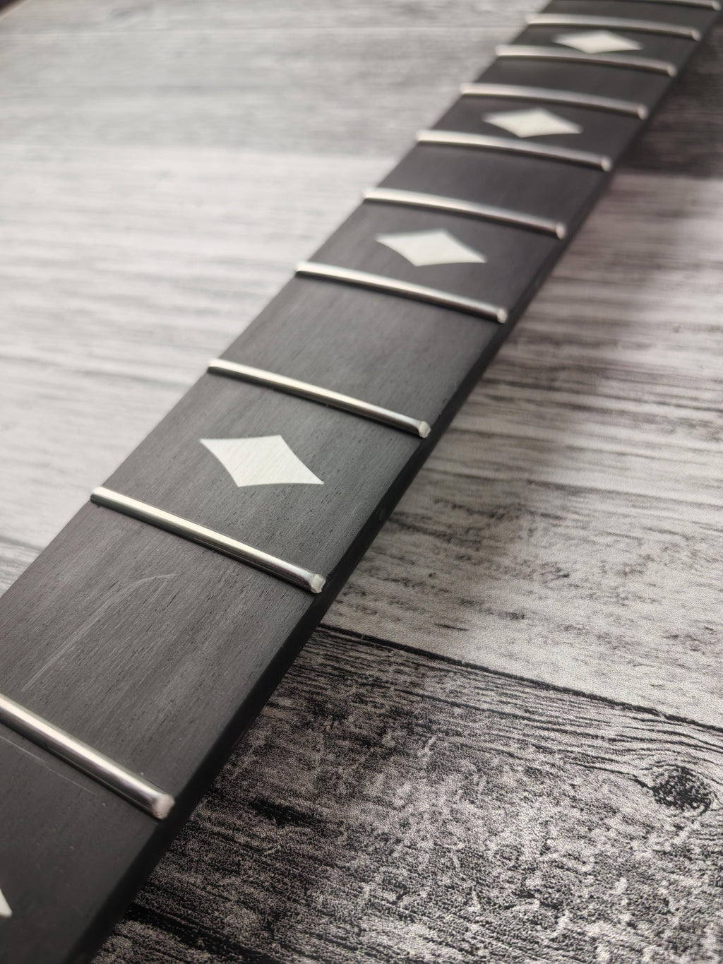 Guitar Neck Havok Wenge Flame Maple Ebony Board, Stainless Steel Frets , 22 Medium Jumbo Jescar Frets,