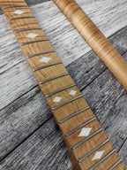 Tl Compatible aaa+ Roasted Flame Maple Satin Neck Stainless Steel Jescar Frets Guitar Neck