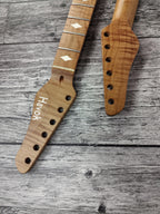 Guitar Neck Tl Compatible aaa+ Roasted Flame Maple Satin Neck Stainless Steel Jescar Frets .