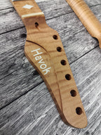 Tl Compatible aaa+ Roasted Flame Maple Satin Neck Stainless Steel Jescar Frets Guitar Neck