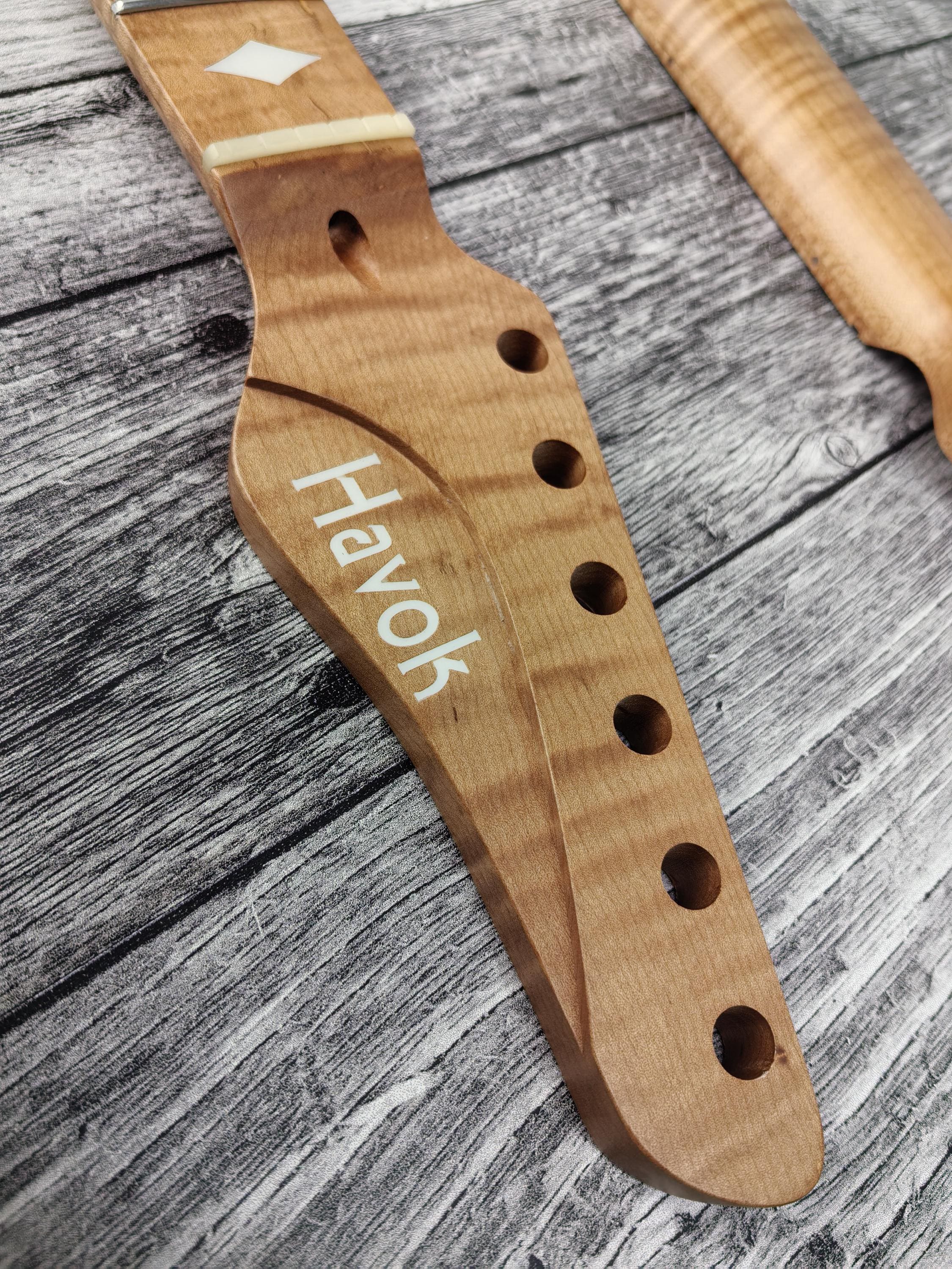 Tl Compatible aaa+ Roasted Flame Maple Satin Neck Stainless Steel Jescar Frets Guitar Neck