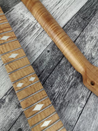 Tl Compatible aaa+ Roasted Flame Maple Satin Neck Stainless Steel Jescar Frets Guitar Neck