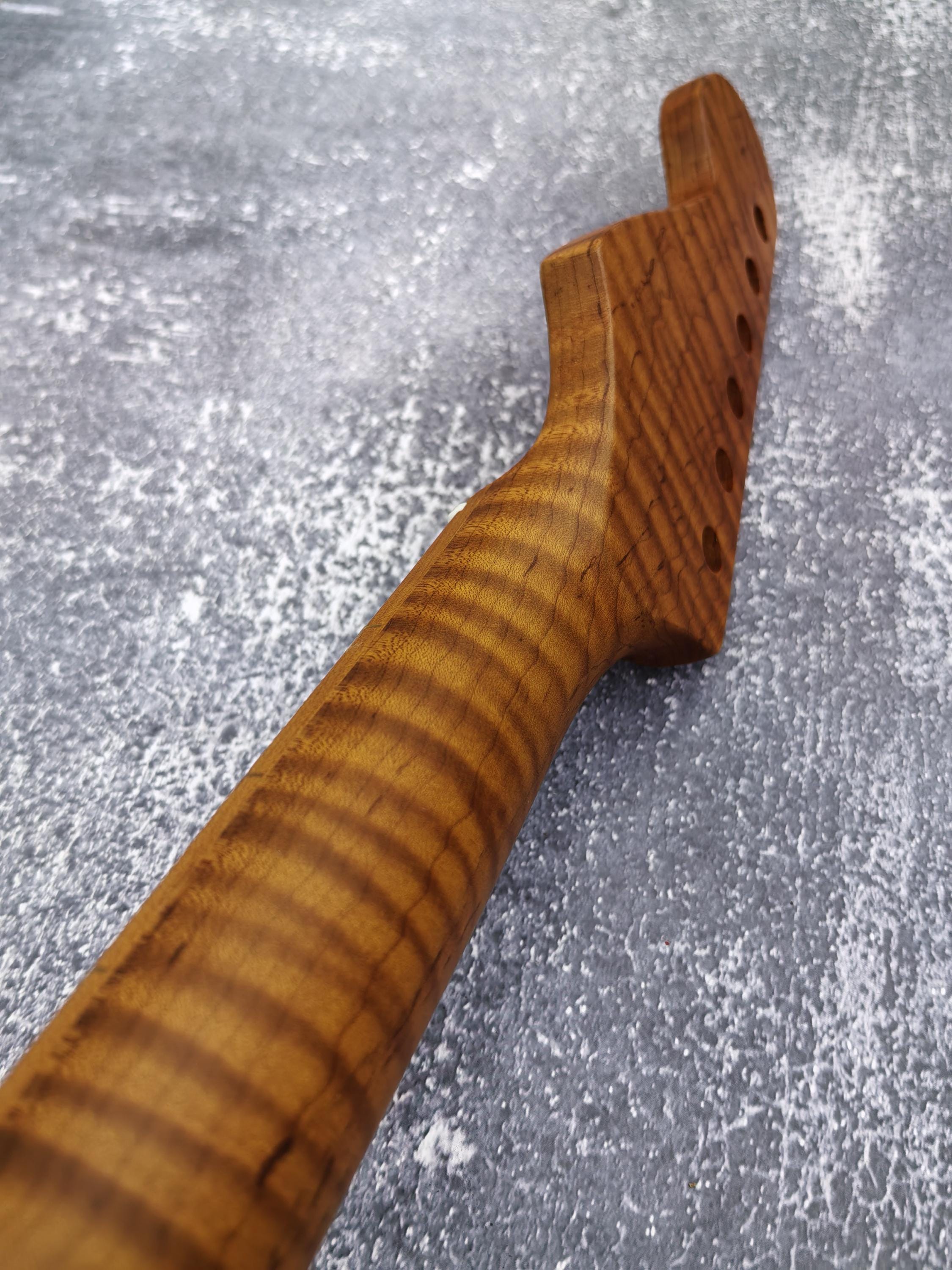 S type Roasted AA+ Flame Maple Nitro Satin Neck Stainless Steel Jescar Frets