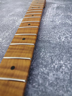 S type Roasted AA+ Flame Maple Nitro Satin Neck Stainless Steel Jescar Frets