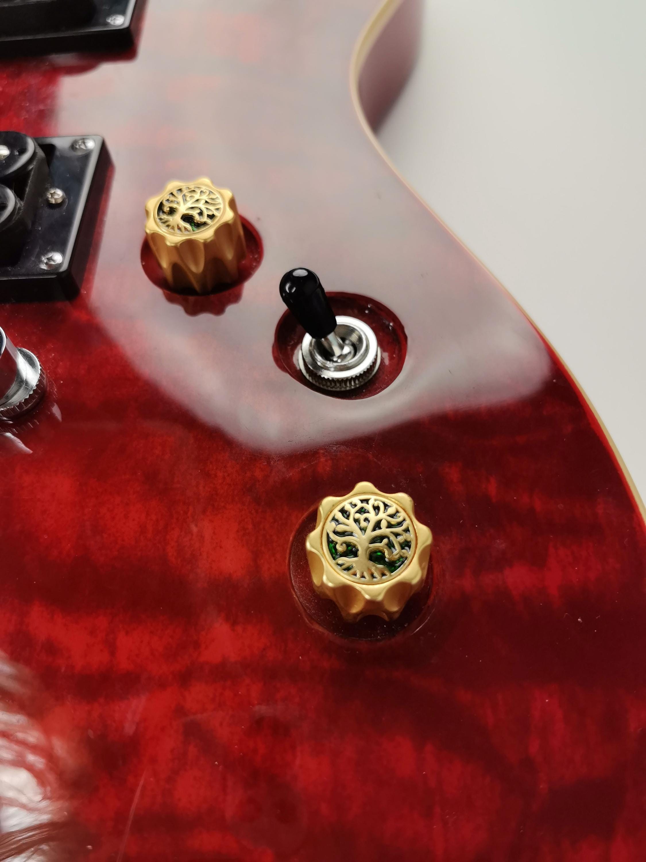 Potentiometer Knob Gold Metal, Metal Electric Guitar And Bass, Rare Custom Shop Accessory, Vintage Build Kit,