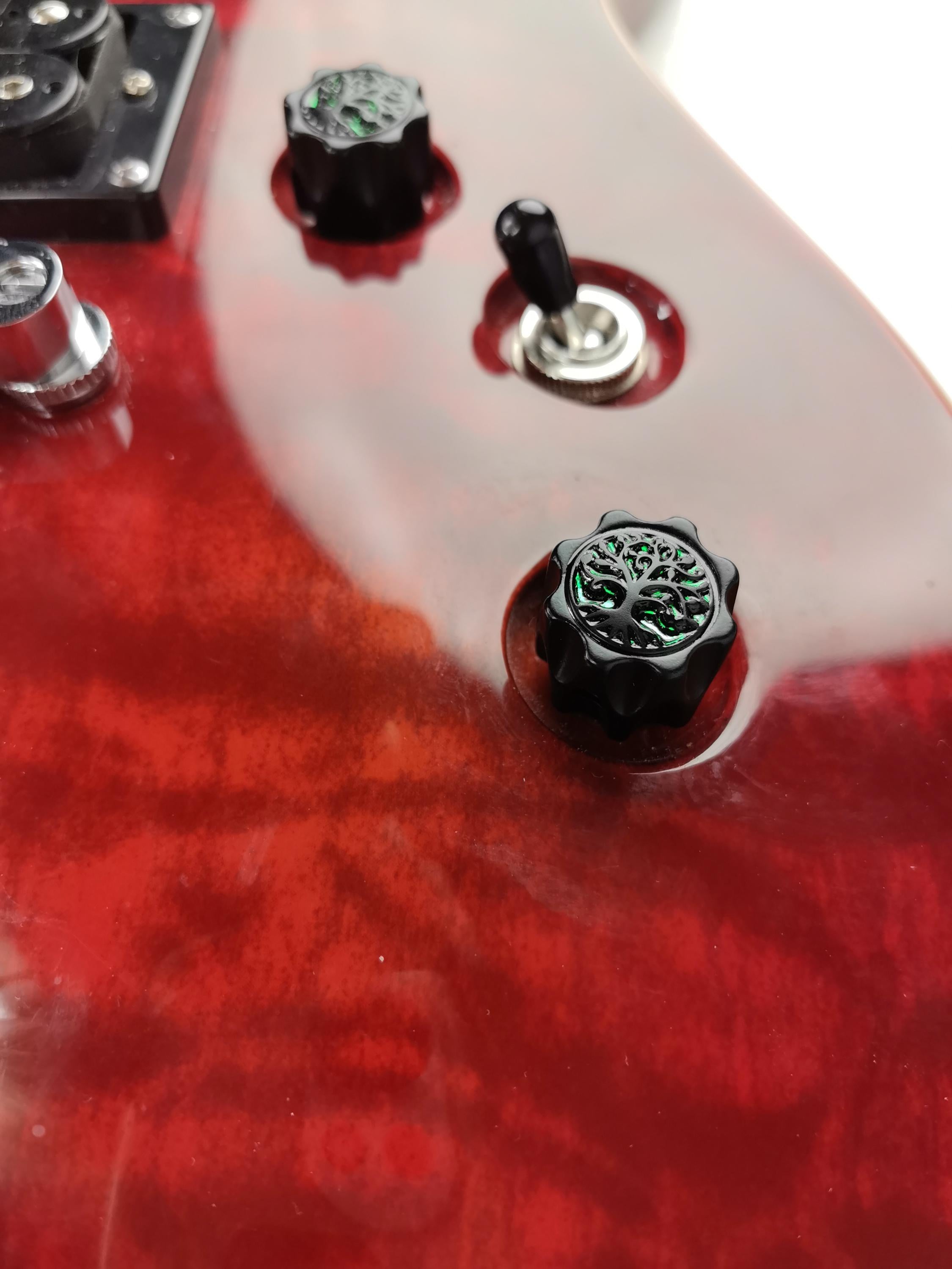 Potentiometer Knob Black Metal, Metal Electric Guitar And Bass, Rare Custom Shop Accessory, Vintage Build Kit,