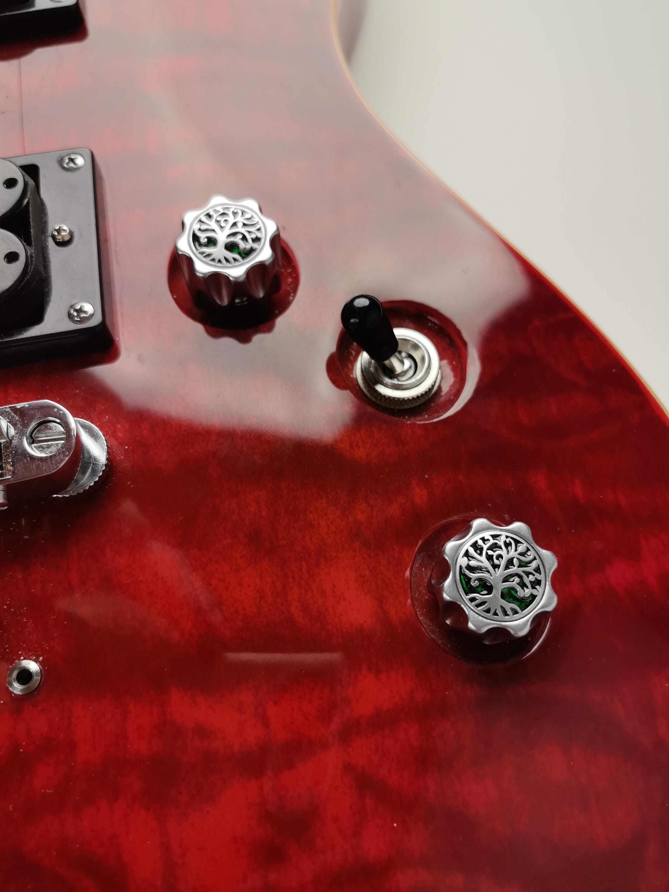 Potentiometer Knob Silver Metal, Metal Electric Guitar And Bass, Rare Custom Shop Accessory, Vintage Build Kit,