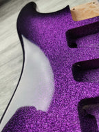 Purple Galaxy Mahogany S-Style Guitar Body, HSH Pickup Route
