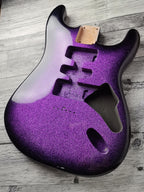 Purple Galaxy Mahogany S-Style Guitar Body, HSH Pickup Route