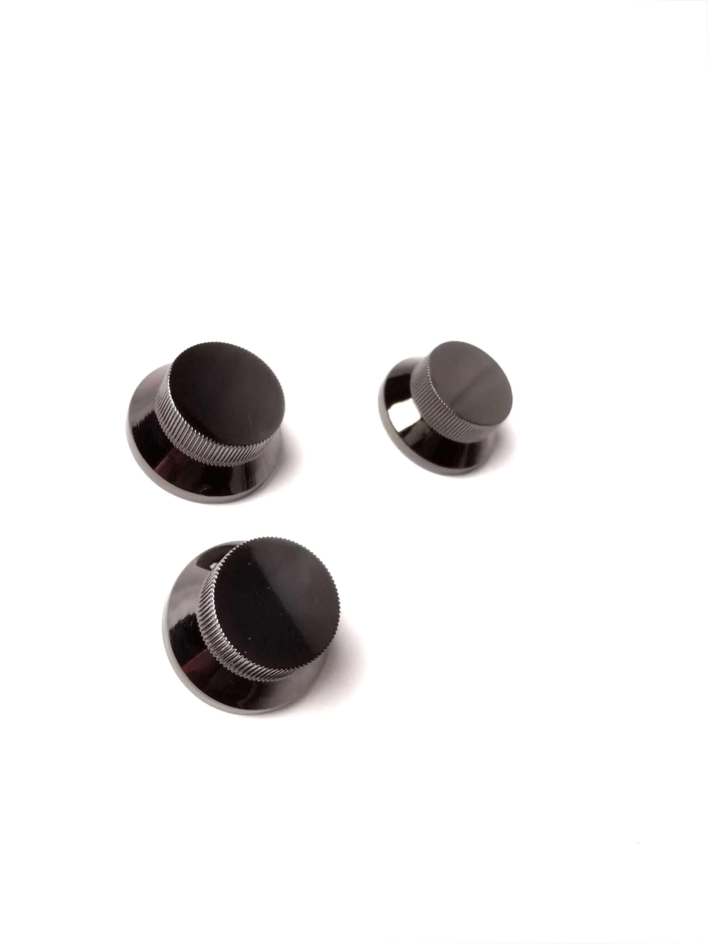 Potentiometer Knob Black Metal , Electric Guitar And Bass, Rare Custom Shop Accessory, Vintage Build Kit,